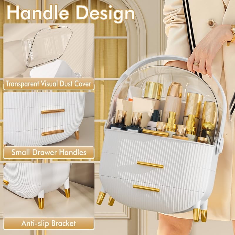 NestOrganix Makeup Organizer Skincare Organizers - Cosmetic Display Cases with