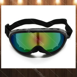 Motocross Dirt Bike ATV Motorcycle Ski Goggles Iridium Lens Black Frame Off Road