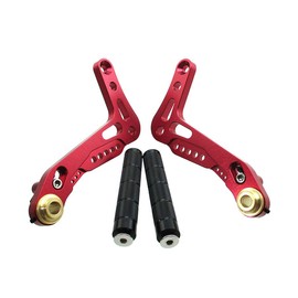 TC-Motor CNC Aluminum Adjustable Racing Foot Pedals Brake Accelerator Footpegs For Go Kart Cart