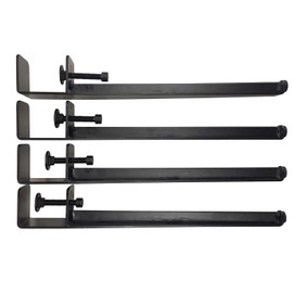 Shepherd Hardware 16" Adjustable Fit Table Clamp Legs, Black