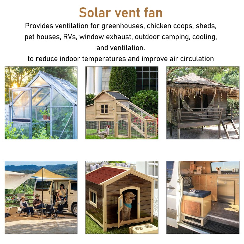 Solar Exhaust Fan 100W Solar Panel with 13.5inch Fan Waterproof
