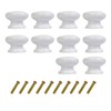 10PCS Drawer Knob Pull Handle White Wooden Cabinet Knobs for