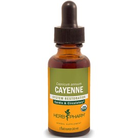 Herb Pharm Certified Organic Cayenne Extract for Cardiovascular and Circulatory Support - 1 Ounce