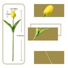 ONLY ART 20pcs Yellow Artificial Tulip Flowers with Soft Latex