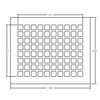 Reggio Registers Square 10"x 8" Steel Grille Without Mounting Holes