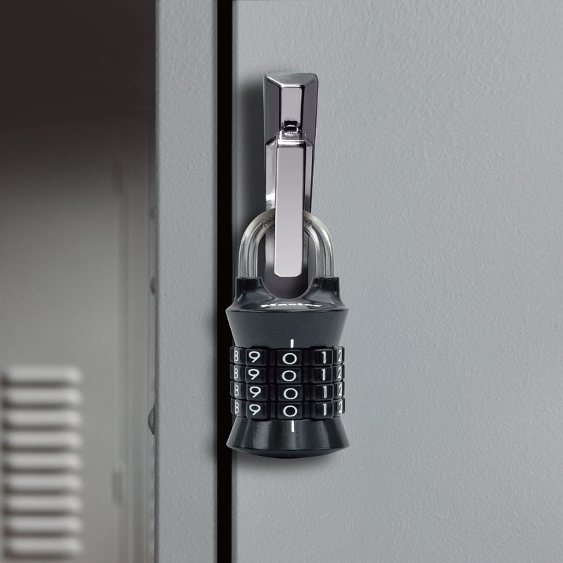 Master Lock 1535JADBLK Padlock, Dial Password Setting, Main Unit Width