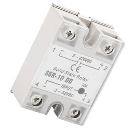 SSR10 DD 10A 5-220VDC Solid State Relay High Speed Silent Anti-Vibration Compact for Automation Industries