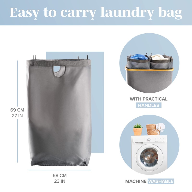 LONBET Laundry Basket with Lid, Made from Breathable Fabric |