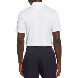 PGA TOUR Mens Polo Shirts Short Sleeve Lightweight Performance Moisture Wicking Dry Fit Polo Shirts for Men, Golf Tees - White Large