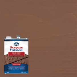 Thompson’s WaterSeal Solid Color Waterproofing Wood Stain and Sealer, Chestnut Brown, 1 Gallon
