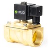 U.S. Solid 1-1/4 inch solenoid valve - brass DC 12