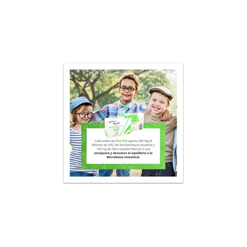 Flos-Pro Sobres Probiótico y Prebiótico para Diarrea Niños