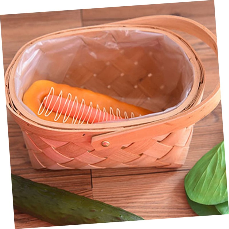 Ciieeo 1 PC Portable Handmade Bamboo Woven Flower Basket with