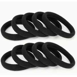 Pack of 50 Hair Bands for, Women and Girls, Black Elastic Hair Ties, Ponytail Holders