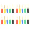 Duokon 2 mm Mixed Colours Banana Plug, Gold-Plated Musical Speaker