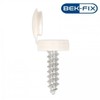 BEK-FIX® Number Plate Screws and Caps Fitting Kit, White Yellow
