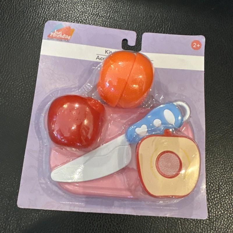 Just Pretending Lot Of 4 Set of Plastic food, Cutting