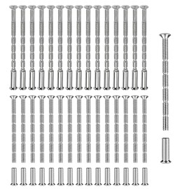30 Sets M3 Door Handle Fixing Screws and Sleeves,M3 Door Handle Screws,Nickel Plated Screw,M3 Screws Connecting Bolts and Sleeve For Fixing Door Handles Roses Knobs,Escutcheons,Cabinet Drawers