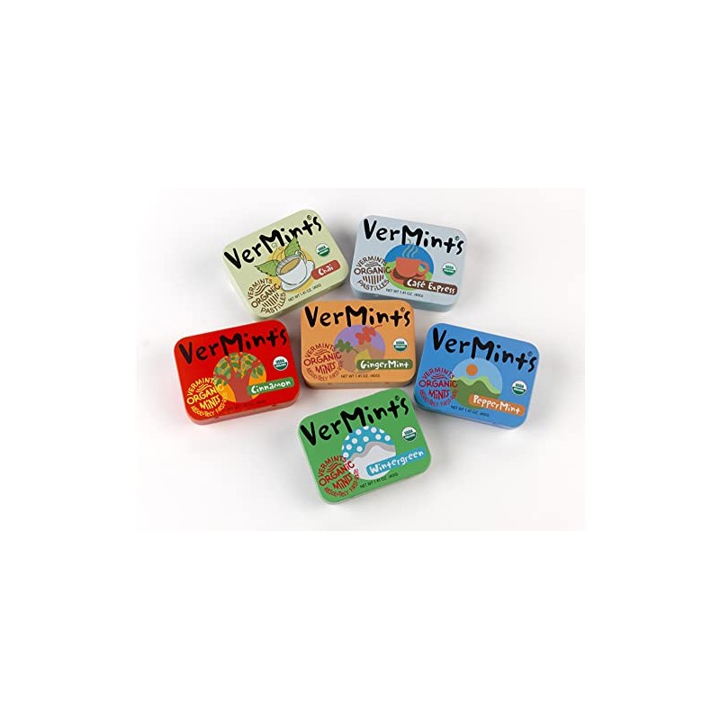 Organic Breath Mints by VerMints, Chai Flavor, All Natural Pastilles,