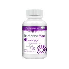 Berberina Max 440 mg MCT - Suplemento Natural con Berberina Aristata - Triglicéridos de Cadena Media - 60 Cápsulas