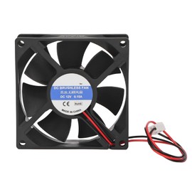 Ventilador de Refrigeración de CPU, Conector Silencioso de 3 Pines de 80mm, ABS Negro, Ventilador de Refrigeración de PC de Fácil Instalación para Chasis de Computadora (4000RPM)