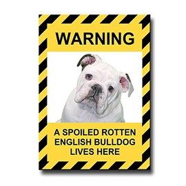 English Bulldog Spoiled Rotten Fridge Magnet No 3