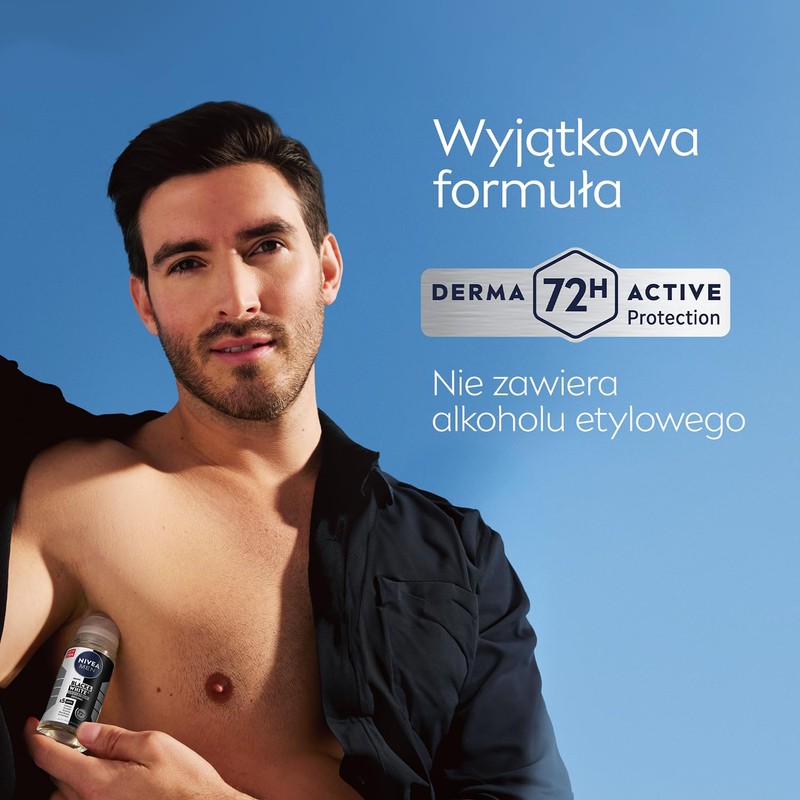 NIVEA MEN Black&White 72 H Invisible Original Antiperspirant in Ball