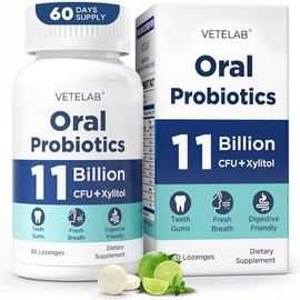 Probióticos Orales para el Mal Aliento 11 Mil Millones de Ufc de Masticables para Dientes y Encías, Sequedad Bucal, Restauración de Encías, Aliento...