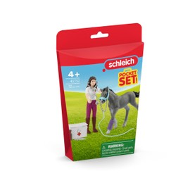 Schleich Horse Club Ms. Kramer with foal 12 Piece Pocket Set for Girls and Boys Ages 4+