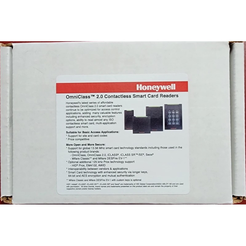 Honeywell OM33BHOND OmniClass 2.0 Multi-Tech Mobile-Ready Bluetooth Mini-Mullion Reader, Pigtail