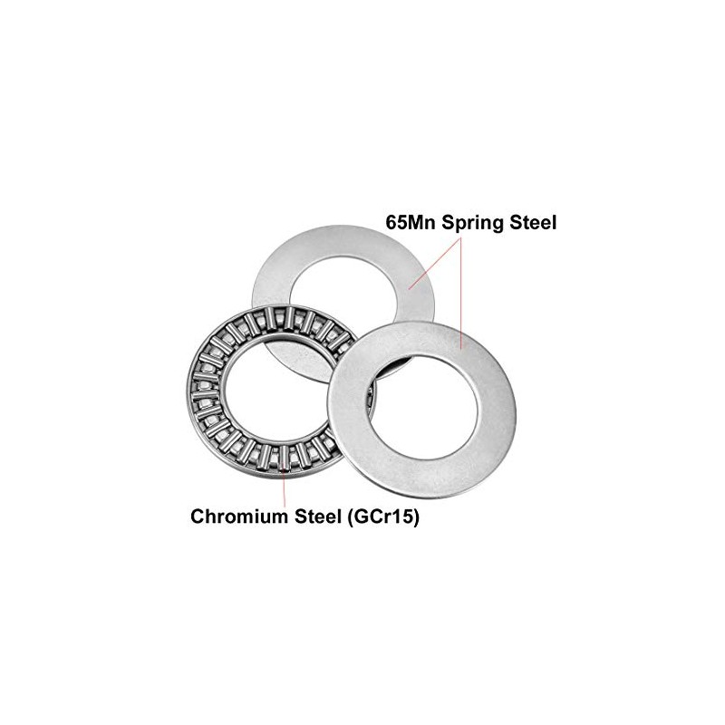 sourcing map AXK2035 Thrust Needle Roller Bearings with Washers 20mm