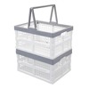 Vcansay 16 L Collapsible Plastic Storage Crates with Handles, Foldable