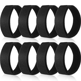 8 Pcs Black Boot Blousers Military Ankle Strap Polyester Elastic Boot Bands 1 Inch Wide Boot Straps Hook and Loop Blousing Garters for Men Women Hunting Gardening Hiking Cycling Fishing Military Army