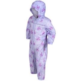 Regatta Kids puddle suit - all in one waterproof for kids - Breathable and rain proof hooded outdoor warm Puddlesuit - reflective trim and taped Seams - playsuit For Boys and Girls