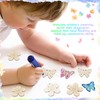 LPZMPZ Pack of 40 Craft Sets for Children, Butterfly Wooden