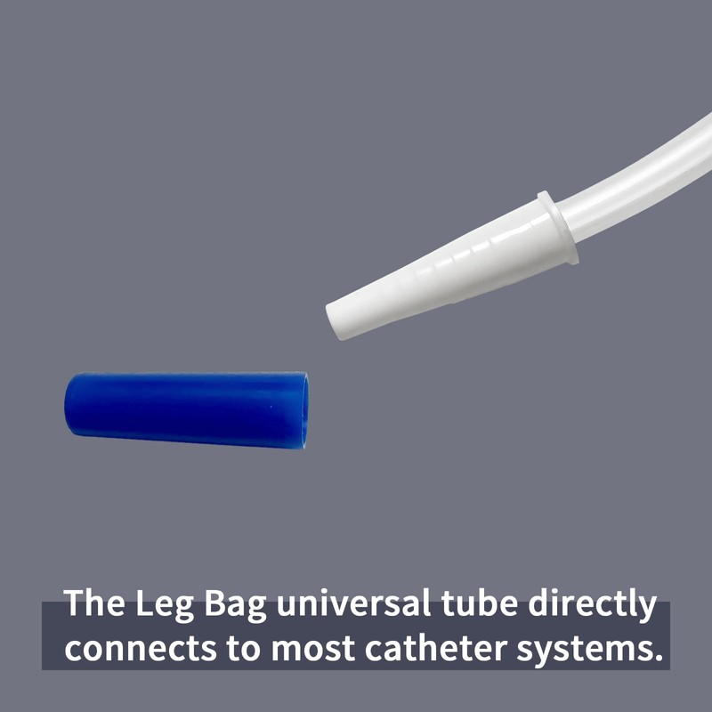 Reevnnmer 5 Pack Leg Bag Urinary Drainage Bag, 750ml,Cloth Straps,