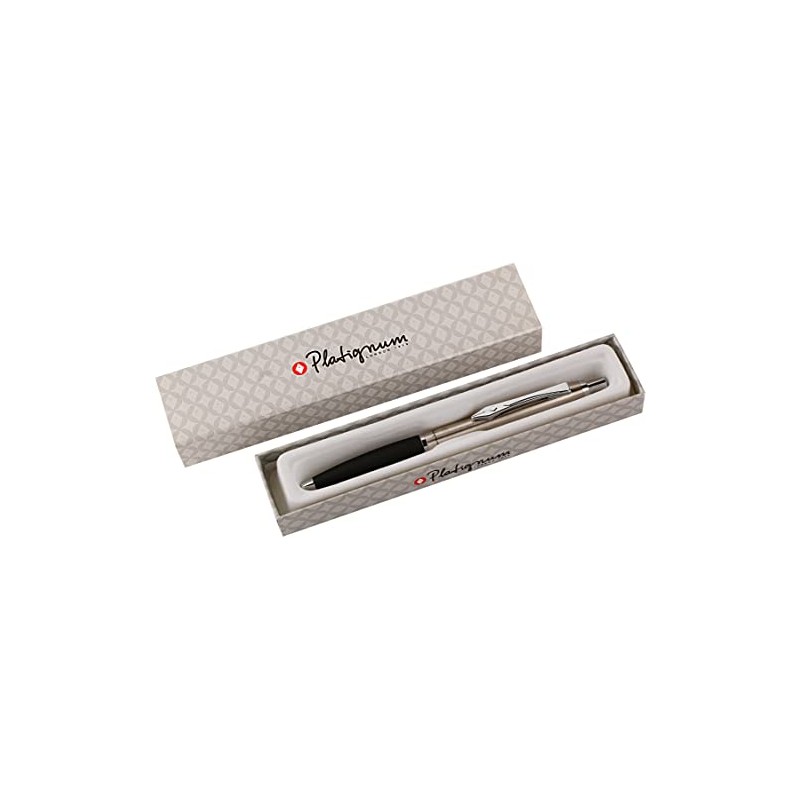 Platignum No. 9 Stainless Steel Ball Point Pen with Blue