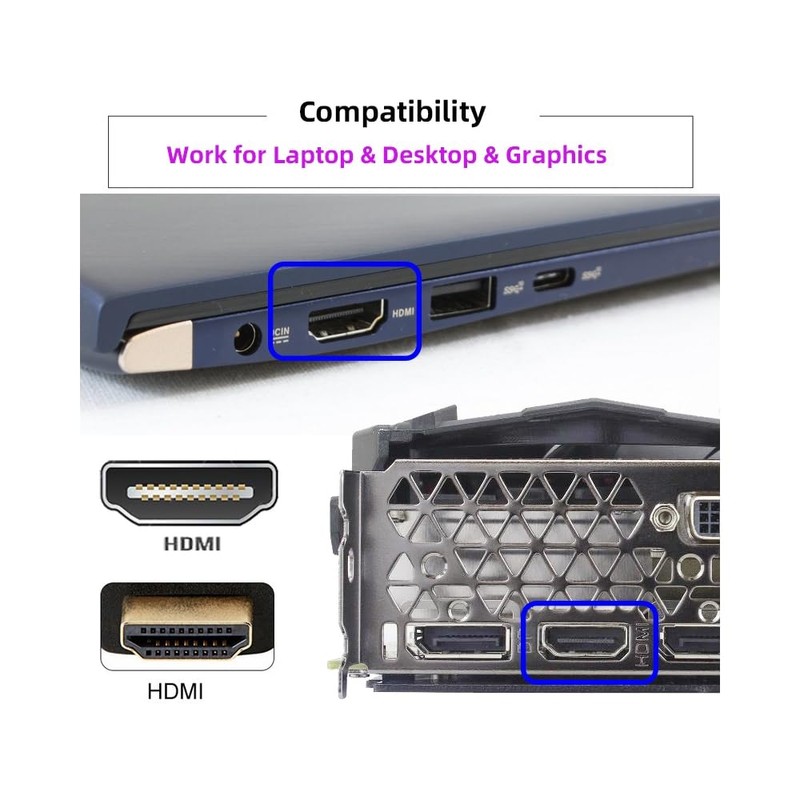 CY Adapter Virtual Display Adapter 4K HDMI 1.4 DDC EDID