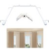 Nicecho U Shape Heavy Duty Curved Curtain Rods for 3