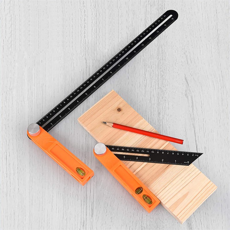 ANCLLO Horizontal Sliding T-Bevel Gaug Level Tool T-Bevel Ruler with
