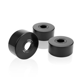 3 Pieces Radiator Pipe Collars, DEANKEJI Chrome Radiator Pipe Cover, 3 Sizes in 1 Radiator Pipe Cover, Suitable for Diameter 20mm / 25mm / 33mm, for Faucet Decoration Etc(Black)