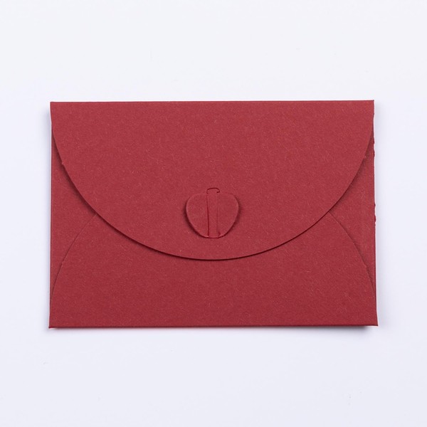 PresentFill® Pack of 100 Mini Envelopes with Heart Closure Bordeaux