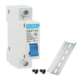 sourcing map Circuit Breaker Low Voltage AC 10A 230/400V 1-Pin DIN DZ47-63 C10