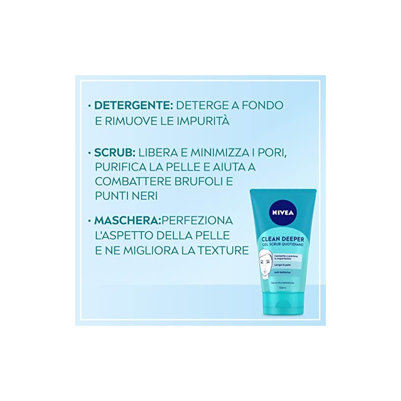 Nivea visage pure effect clean deep gel exfoliante 5.1 fl