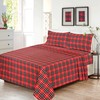 RUVANTI 100% Cotton 4 Pcs Flannel Sheets Queen Size, Deep