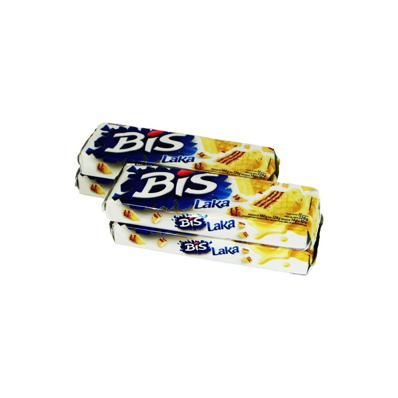 Bis Lacta Wafer Cookies (Chocolate Branco, 4 Pack)