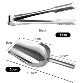 10PCS Sweet Scoops and Ice Tongs Set, Sugar Tongs, Scoops for Food, Sweet Tongs, Ice Scoop for Bar Weddings Birthdays Anniversary Parties and Dessert Buffets