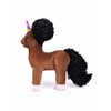 Armani, Black Unicorn Plush Toy with Afro Puffs - 12