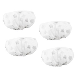 FUNOMOCYA 4 Pack Bowl Covers Bread Proofing Covers Sourdough Replacement Covers Reusable Elastic White Grey Floral Pattern for Food Storage