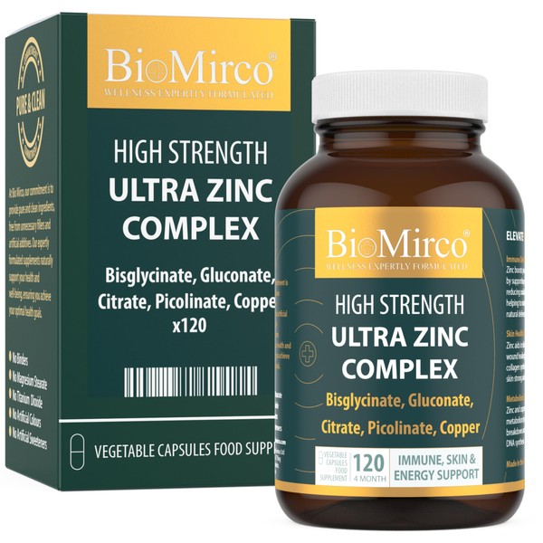 Bio Mirco High Strength Ultra Zinc Complex, 120 Premium Capsules,